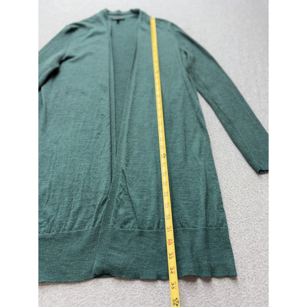 Eileen Fisher Green Merino Wool Open Front Cardigan Sweater Womens Medium R1JM-2 - Picture 8 of 14